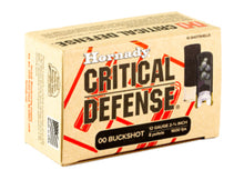 Load image into Gallery viewer, Hornady, Critical Defense, 12 Gauge, 2.75", 00 Buck, Buckshot 8 Pellets, 10 Round Box
