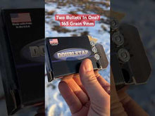 Load and play video in Gallery viewer, 9MM+P Equalizer, 165Gr, Dual Projectile (115Gr Jacketed Hollow Point and 50Gr Disc)
